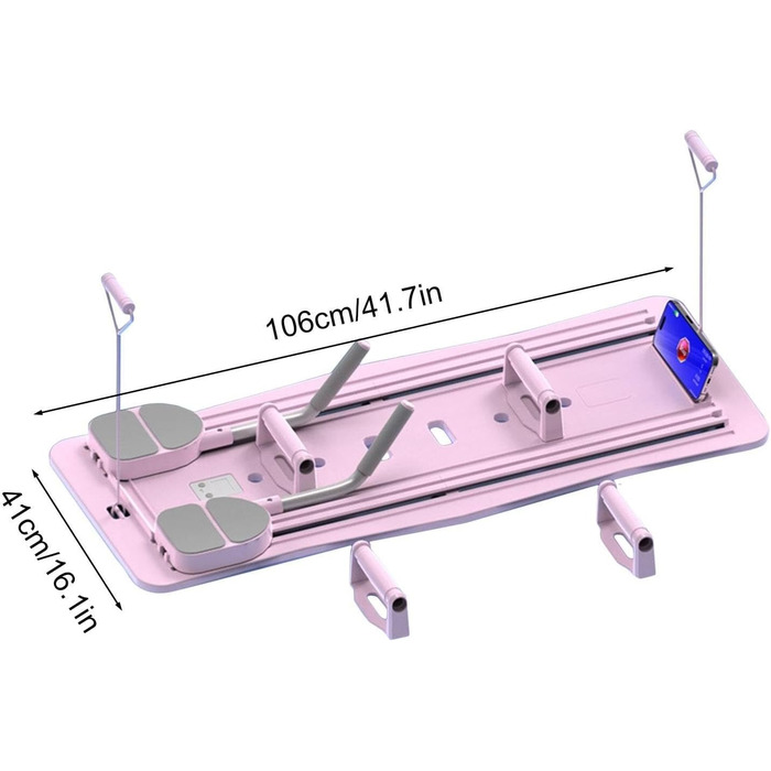 Багатофункціональна розсувна дошка для фітнесу для жінок та чоловіків, дошка для вправ Piltes для Gnzkrpertrining (Rose)