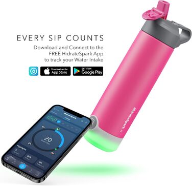 Розумна пляшка для води HidrateSpark TAP з кришкою-соломинкою