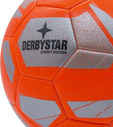 Футбольний м'яч Derbystar Street Soccer розмір 5 сріблясто-помаранчевий