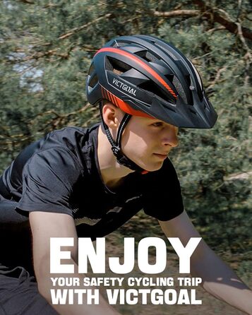 Велосипедний шолом VICTGOAL для чоловіків і жінок MTB з магнітним знімним візором, 21 вентиляційний отвір, регульований, захисні окуляри