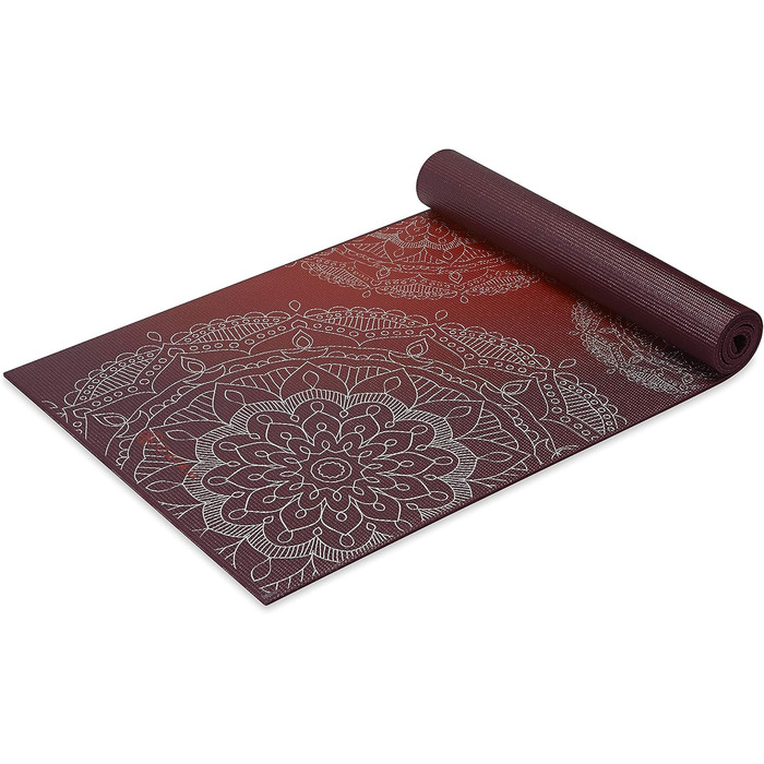 Килимок для йоги Gaiam Premium 6 мм, антиковзкий, металевий сонячний захід, для йоги, пілатесу та фітнесу, 172×61×0,6 см