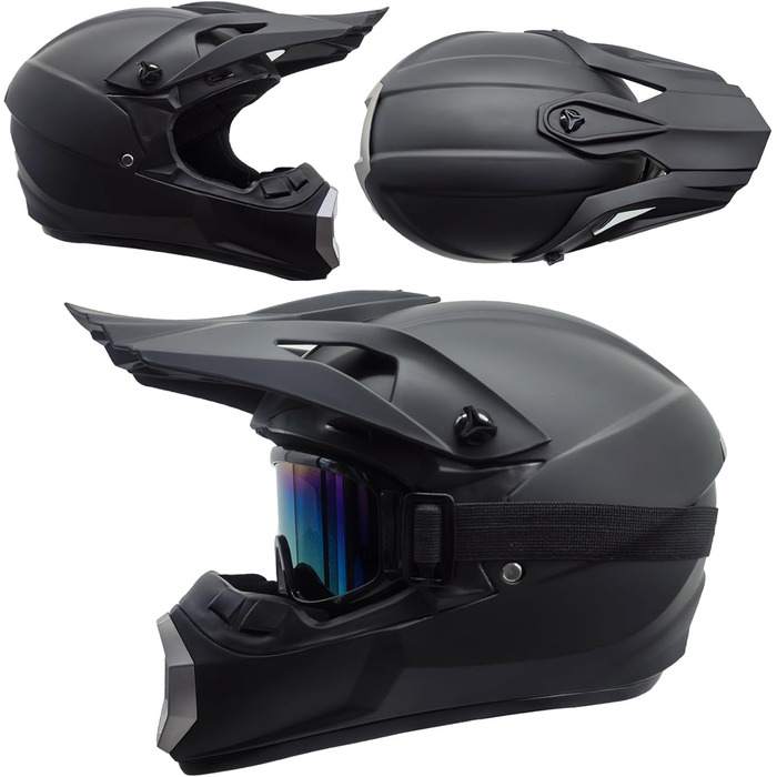Мотокросовий шолом Fullface для MTB, мотоциклів, дорослий шолом для чоловіків і жінок, захисний шолом для даунхілу, ATV, комплект із рукавичками та окулярами
