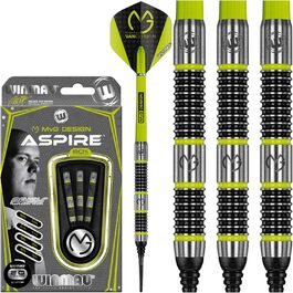 Набір стріл WINMAU MvG Aspire 20g вольфрам Softip Dart з польотами/валами