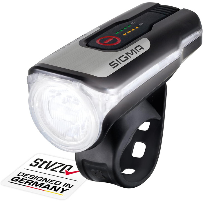 Переднє велосипедне LED світло SIGMA Aura 80, 80 Люкс, StVZO, акумуляторне, 4 режими, 90 м