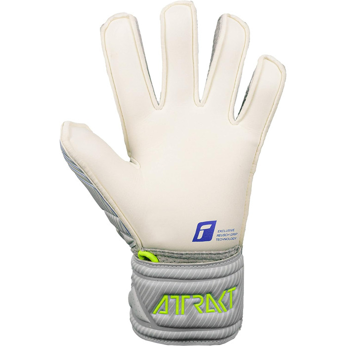 Рукавички воротарські Reusch Attrakt Grip Support, розмір 6.5, сірий/жовтий