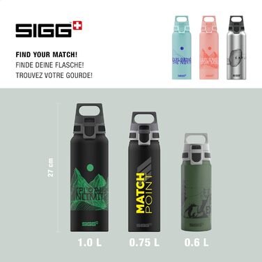 SIGG Алюмінієва пляшка для напоїв з газом WMB ONE, герметична, легка, BPA-free, 0,75/1 л, для туризму та спорту