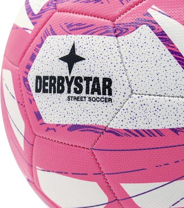 Футбольний м'яч Derbystar Street Soccer розмір 5 біло-рожевий