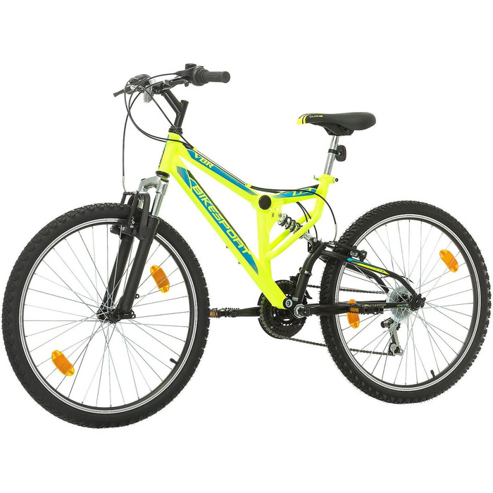 Велосипед MTB Mountain Bike Повністю підвісний 26-дюймовий Bikesport Parallax Shimano 18 Speed Neon Green