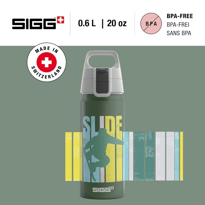 Пляшка SIGG Alu 0,6 л - герметична, без бісфенолу А, для газованої води