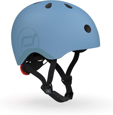 Дитячий шолом Scoot and Ride з регульованими ремінцями, матове покриття, розміри S і M, LED-світло, м'яка флісова підкладка для безпеки