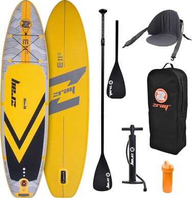 Надувна SUP-дошка Zray E11 Combo 335x84x12 см з каяк-сидінням і подвійним веслом, комплект для веслування стоячи