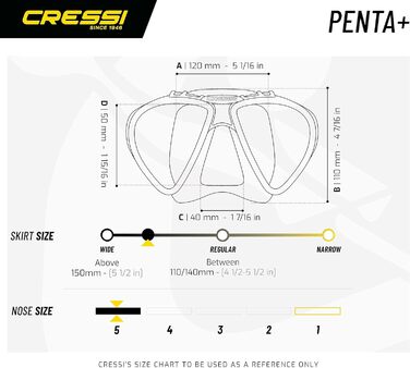 Набір трубок Cressi для дорослих Penta & Alpha Ultra Dry