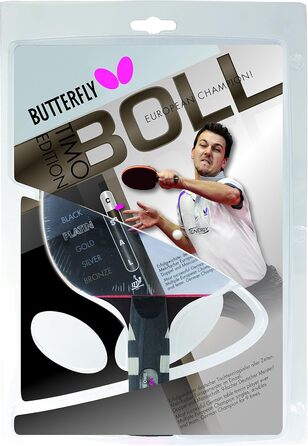 Ракетка для настільного тенісу Butterfly Timo Boll Platinum 85025 Ракетка для настільного тенісу Бита Професійна Ракетки для змагань для просунутих гравців Сертифікована ITTF гума Pan Asia Анатомічна ручка у формі настільної тенісної ракетки TIMO BOLL PLA