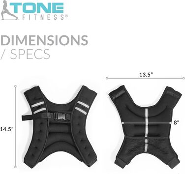 Жилет-обтяжувач Tone Fitness 5,4 кг для фітнесу та тренувань