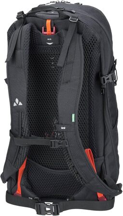 Рюкзак VAUDE Wizard 18+4 чорний, водовідштовхувальний туристичний рюкзак для жінок і чоловіків, зручна система перенесення, органайзер