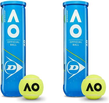 Тенісні м'ячі Dunlop Australian Open, для всіх покриттів, 8 шт.