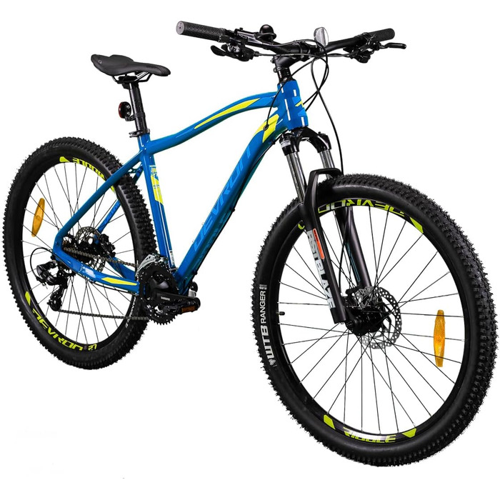 Гірський велосипед Devron Riddle RM0.7 для чоловіків - сплав Hardtail, 27,5 дюймів, Shimano 3x7, гідравлічне дискове гальмо, універсальний MTB для пригод Blue L