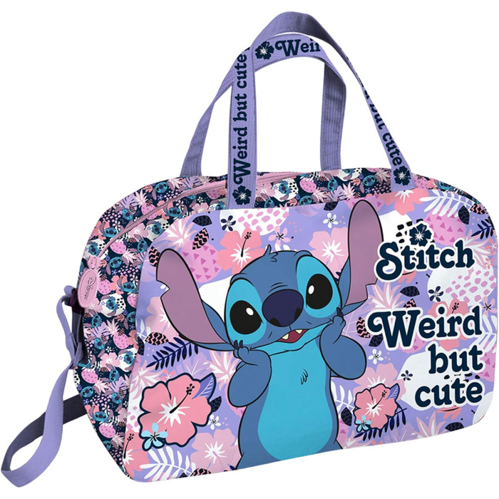 Спортивна сумка Disney Stitch для дівчаток, квітковий дизайн, дитяча спортивна сумка, сумка для багажу, аксесуари для зшивання подарунок для дівчаток і підлітків