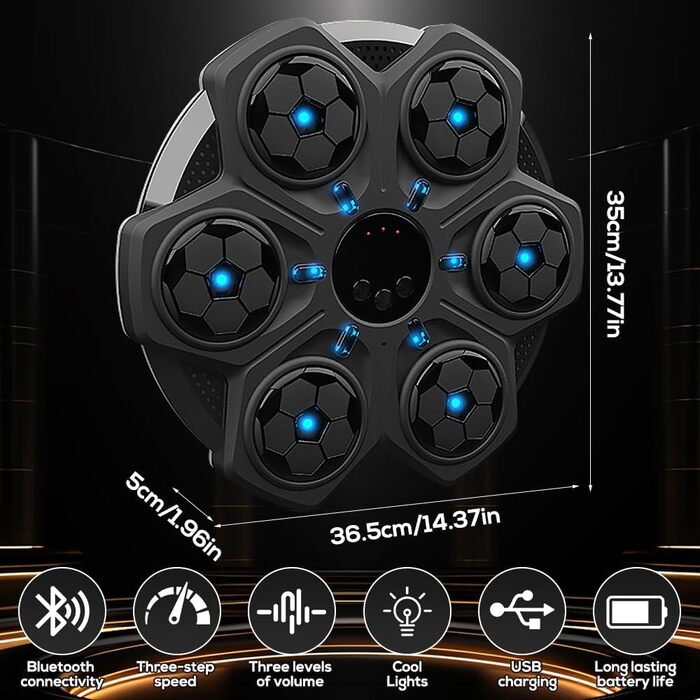 Музичний бокс-машина Bluetooth з LED, настінна, з рукавичками, для дорослих і дітей