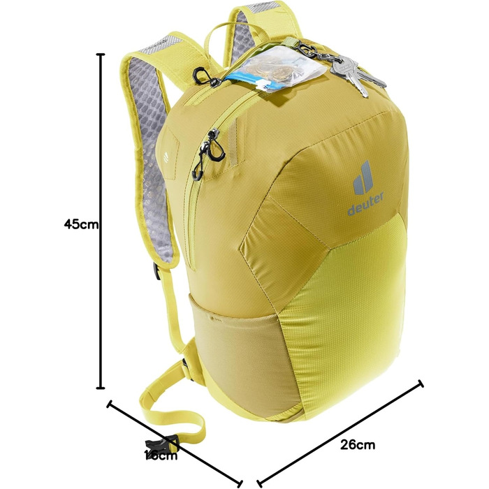 Рюкзак Deuter Speed Lite 17 л для туризму, легкий, лайм