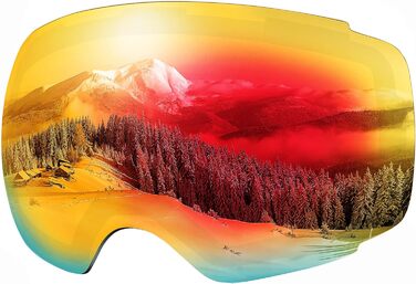 Лінзи OutdoorMaster Ski Goggles PRO - VLT 15, 10 кольорів, червоний